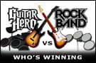 Guitar Hero vs. Rockband: Who's winning the online music battle
